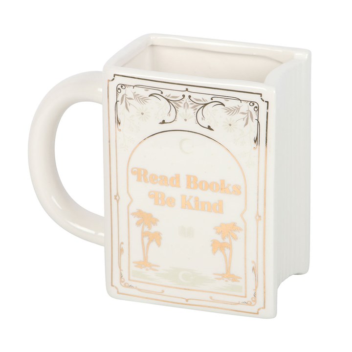 "Read Books Be Kind" White Book Mug
