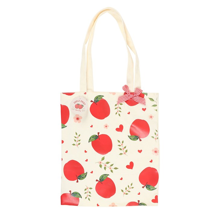 Apple Print Tote Bag
