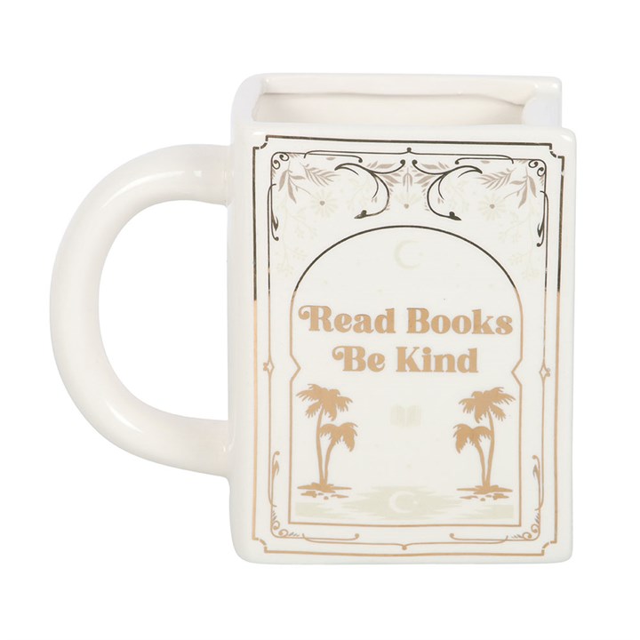 "Read Books Be Kind" White Book Mug