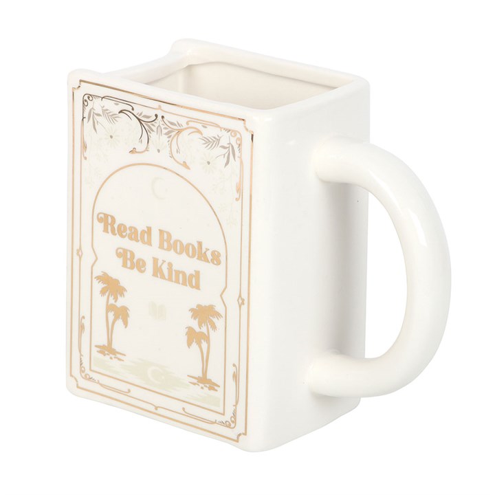 "Read Books Be Kind" White Book Mug
