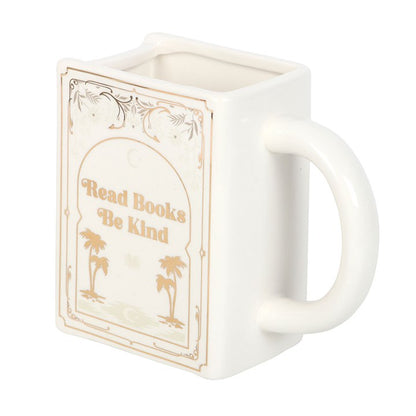 "Read Books Be Kind" White Book Mug