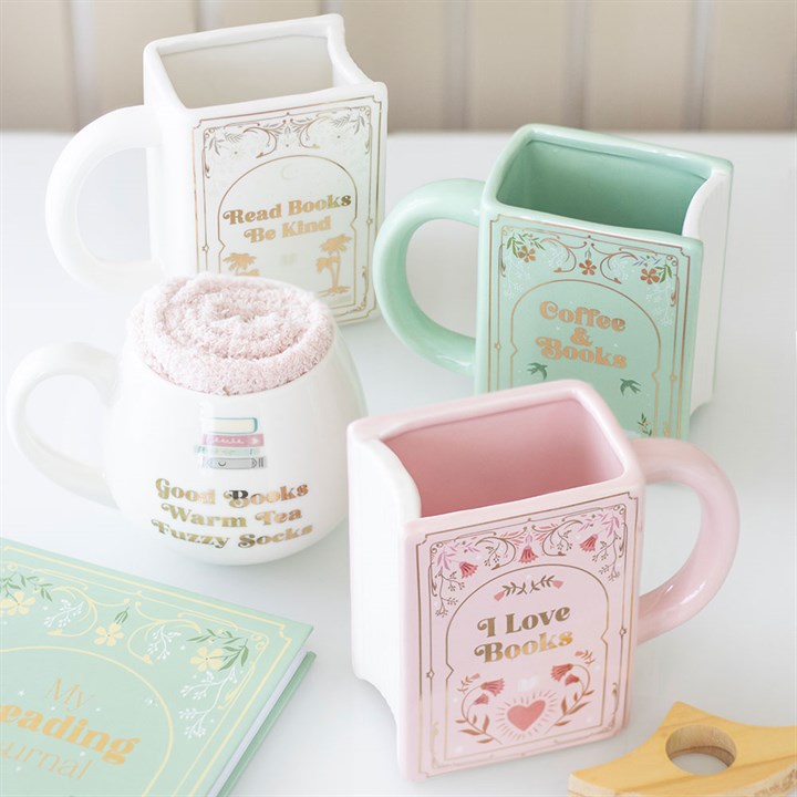 "Read Books Be Kind" White Book Mug