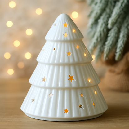 White Christmas Tree Oil Burner