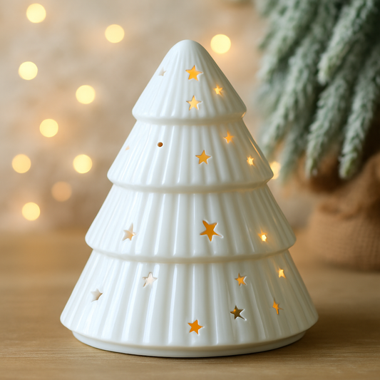White Christmas Tree Oil Burner
