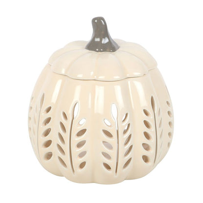 Cream Pumpkin Oil Burner and Wax Warmer