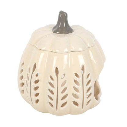 Cream Pumpkin Oil Burner and Wax Warmer