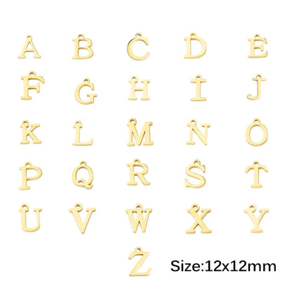 Dainty Gold Initial Birthstone Necklace
