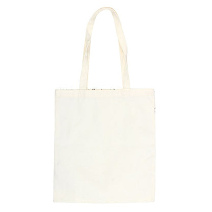 White Cat Print Polycotton Tote Bag