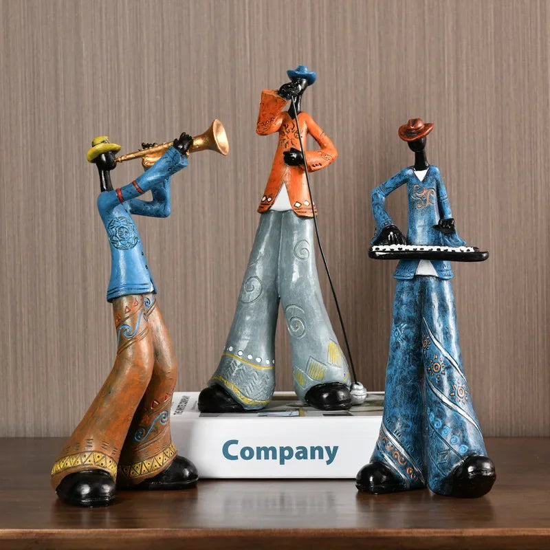 Jazz Band Resin Figurines