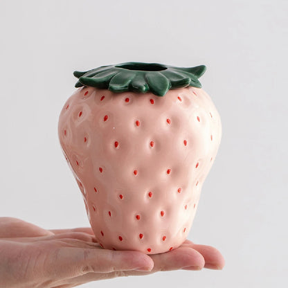 Strawberry Ceramic Vase