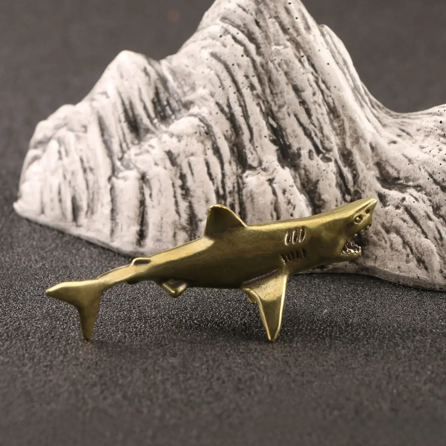 Brass Great White Shark
