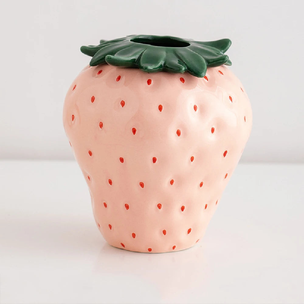 Strawberry Ceramic Vase