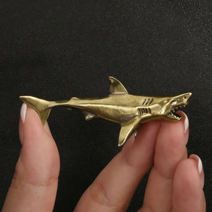 Brass Great White Shark