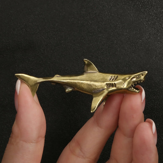 Brass Great White Shark