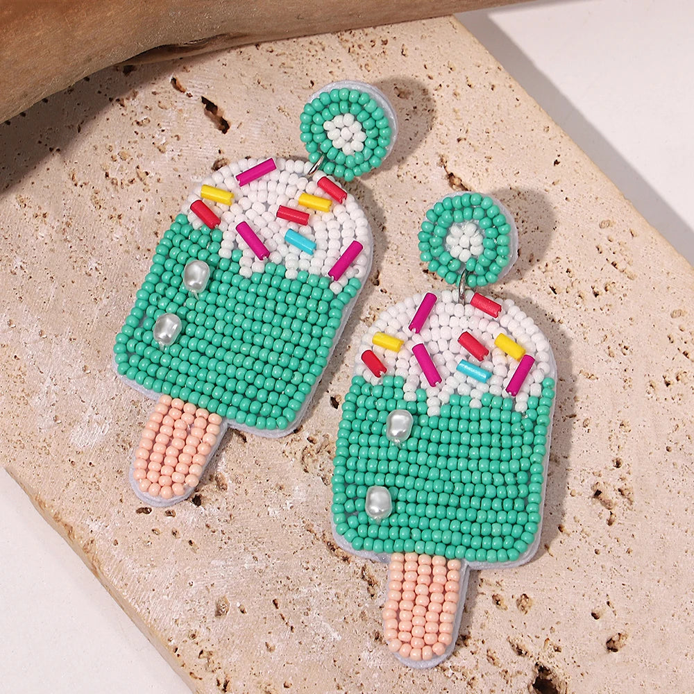 Ice Lolly Beaded Earrings