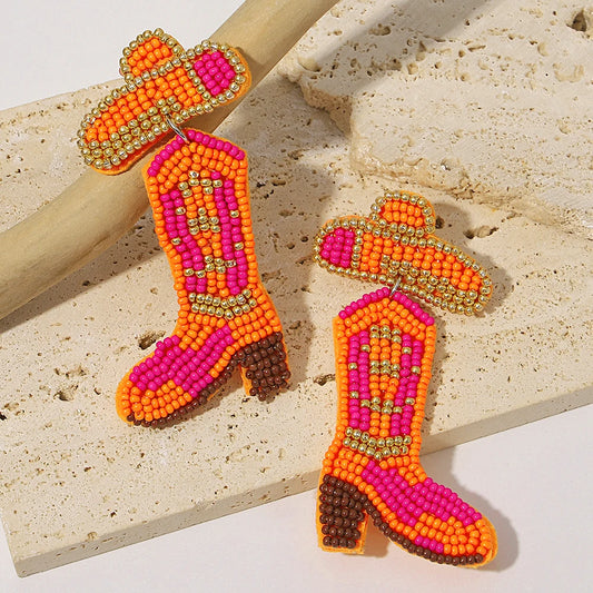 Beaded Cowboy Earrings