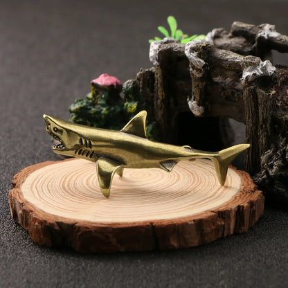Brass Great White Shark